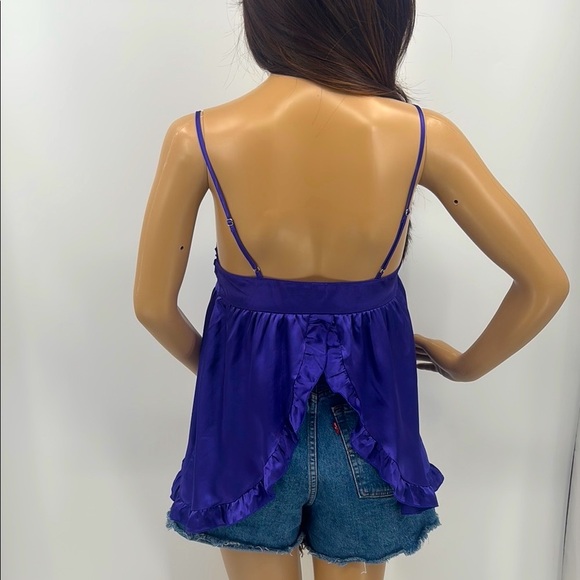 Victoria’s Secret Vintage Y2K Coquette Girl Satin Ruffle Open Back Camisole Top - Picture 7 of 16